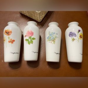 MARJOLEIN BASTIN set of 4 Nature’s Sketchbook vases in basket